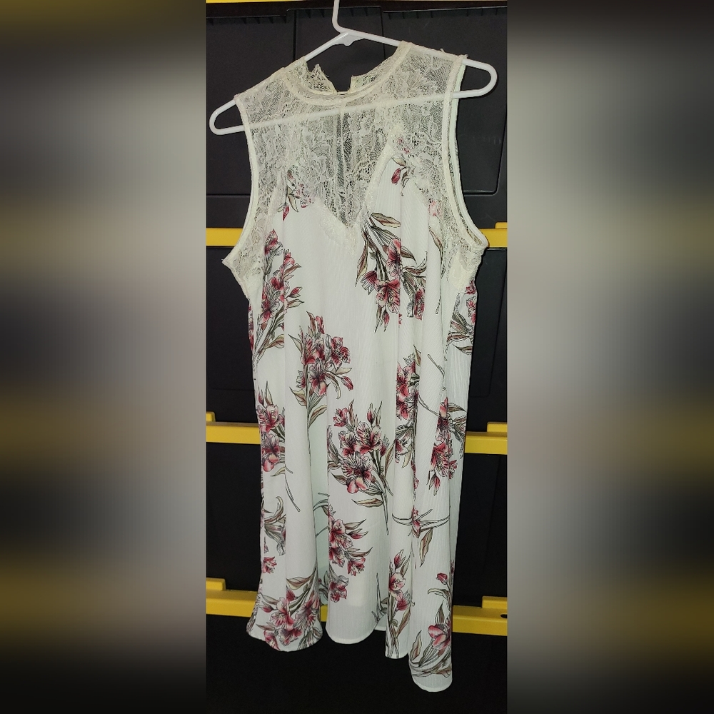 Mittoshop floral dress with lace